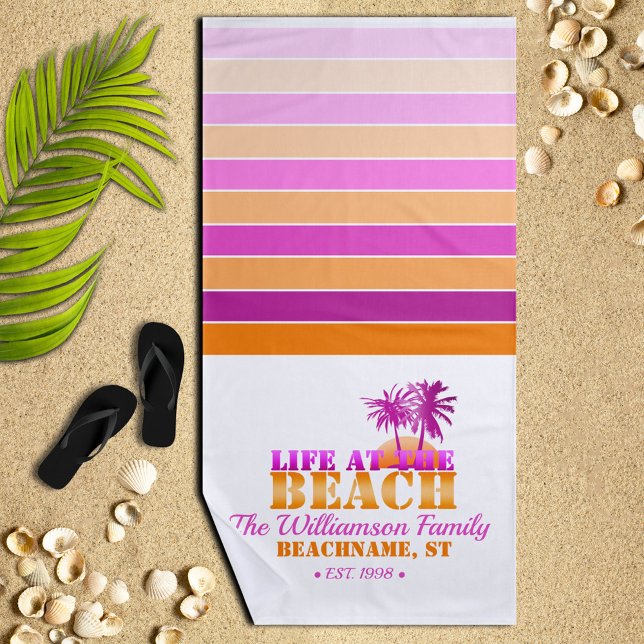 Life at the Beach Personalised Beach Towel (Creator Uploaded)