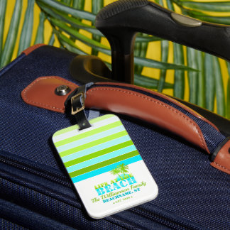 Life at the Beach Personalised Luggage Tag
