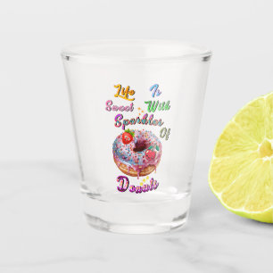 Life Barware Is Sweet With Sparkles Of Doughnuts Shot Glass
