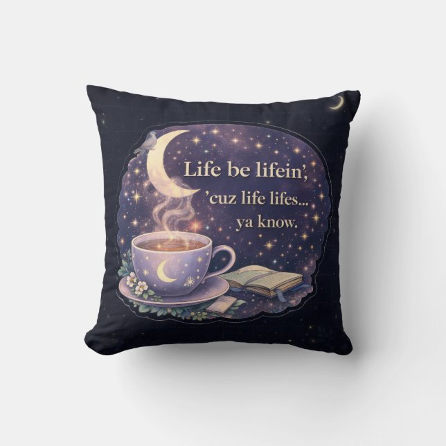 Life Be Lifein’ –  Quote + Pigeonne Logo - V1. 2- Cushion (Front)