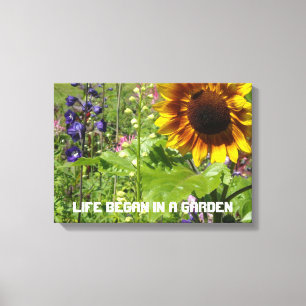 Life Began In A Garden Canvas Print