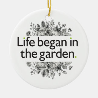 Life Began in the Garden Ceramic Tree Decoration