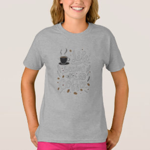 Life Begins After Coffee: A Hand-Lettered Delight T-Shirt