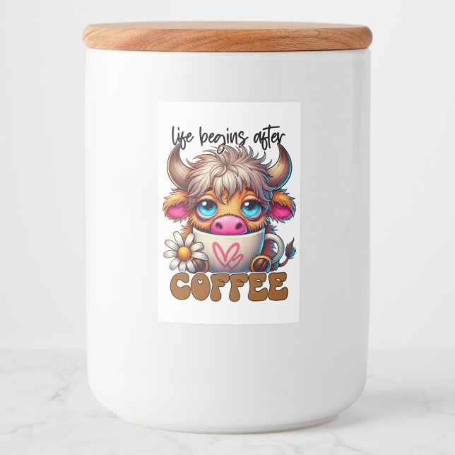 Life Begins After Coffee  Food Label (Front)