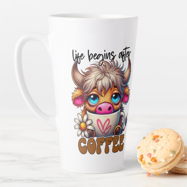 Life Begins After Coffee  Latte Mug (In Situ)