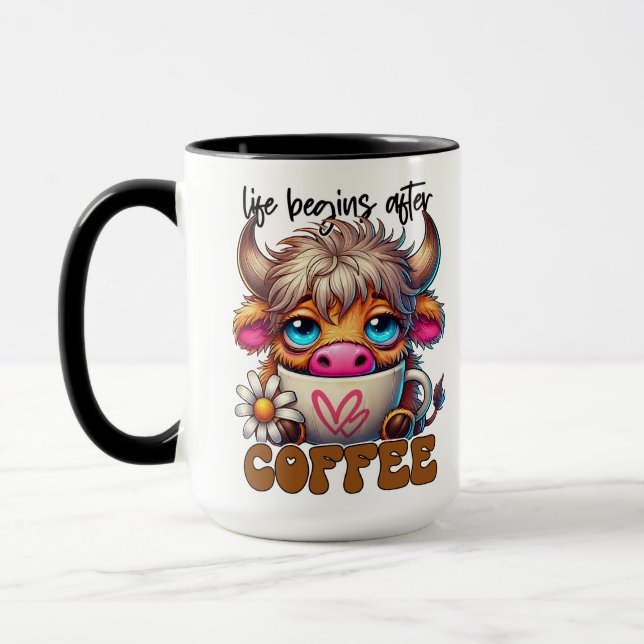 Life Begins After Coffee  Mug (Left)