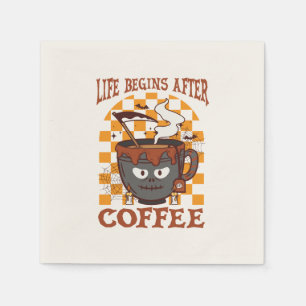 Life Begins After Coffee Napkin