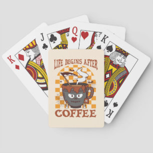 Life Begins After Coffee Playing Cards