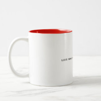Life Begins After Coffee Two-Tone Coffee Mug