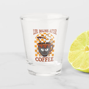 Life Begins After Coffee – Witchy Halloween Shot Glass
