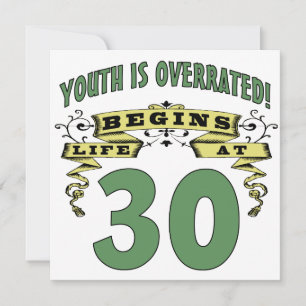 Life Begins At 30th Birthday Card