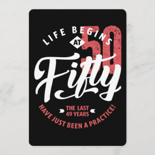 Life Begins at 50 50th Birthday Card