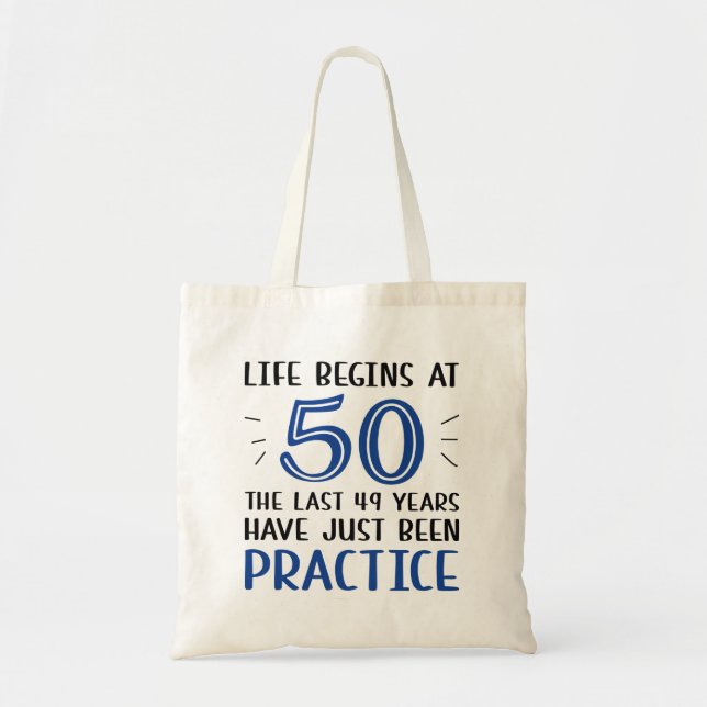 Life Begins At 50 Tote Bag (Front)