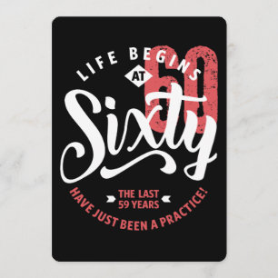 Life Begins at 60 60th Birthday Card