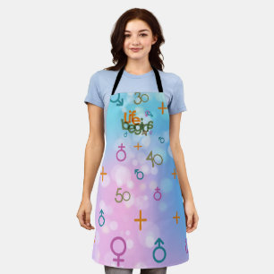 Life Begins At (Customise) Apron (Middle)