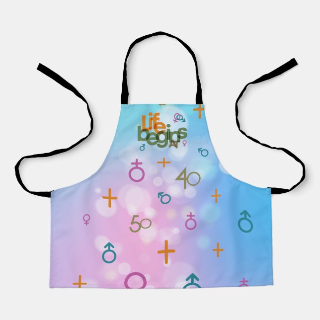 Life Begins At (Customise) | Apron (Small) (Front)