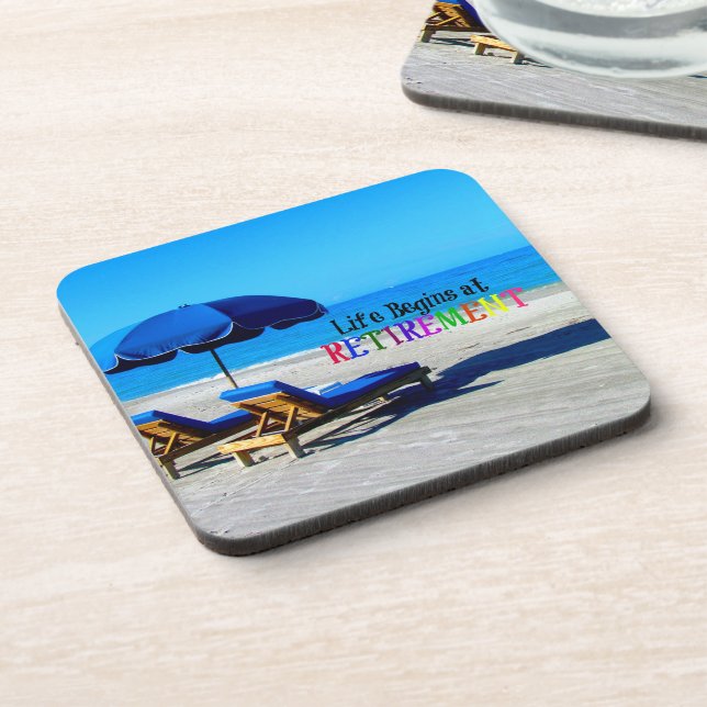 Life Begins at Retirement Coaster (Left Side)
