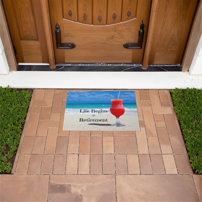 Life Begins at Retirement, Doormat (Outdoor)