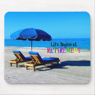 Life Begins at Retirement Mouse Mat