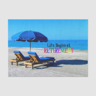 Life Begins at Retirement Tissue Paper