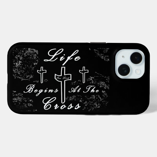 Life begins at the cross  Case-Mate iPhone case (Back (Horizontal))