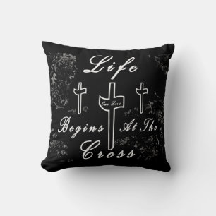Life begins at the cross  cushion