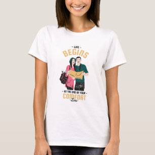Life Begins at the End Camping and Adventure Funny T-Shirt