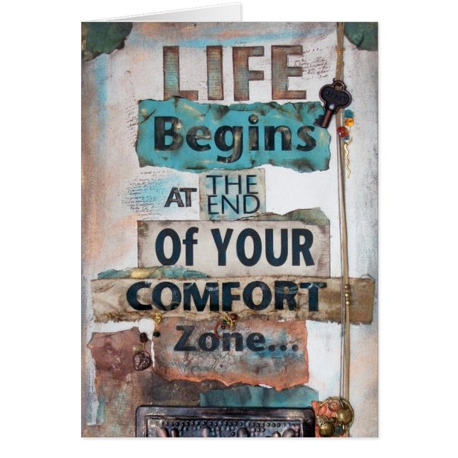 Life Begins At The End Of Comfort Zone Collage (Front)