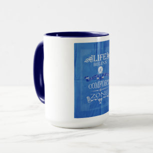 life begins at the end of your comfort zone mug