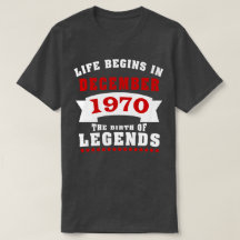 Life Begins December 1970 Birthday