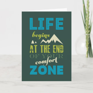 Life begins Inspirational Quote Typography Print Card