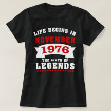 Life Begins November 1976 Birthday