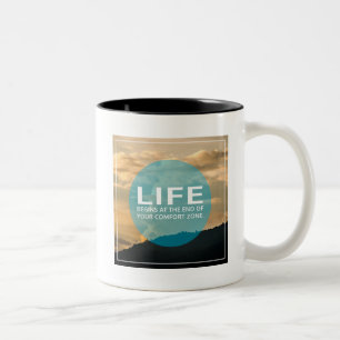 Life Begins Two-Tone Coffee Mug
