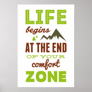 Life begins!Vintage Inspirational Poster