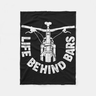 Life Behind Rs Mountain Biking Vintage Bicycle Bik Fleece Blanket