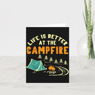 Life Better Campfire Camng Camper Boys Girl Kids M Card