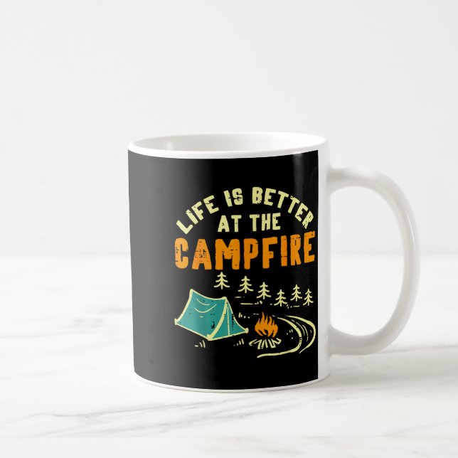 Life Better Campfire Camng Camper Boys Girl Kids M Coffee Mug (Right)
