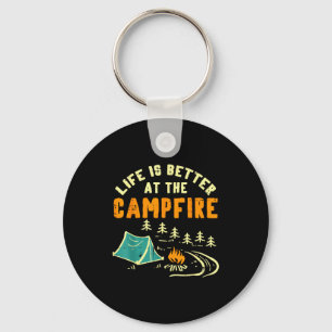 Life Better Campfire Camng Camper Boys Girl Kids M Key Ring