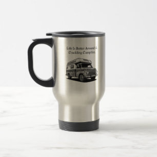 Life Better Crackling Campfire Outdoor Cozy Living Travel Mug
