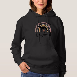 Life Better Italian Greyhound Rainbow Dog Women Hoodie