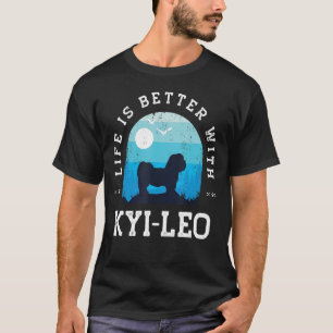 Life Better Kyi Leo Vintage Blue Dog Mum Dad T-Shirt