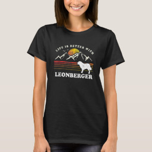 Life Better Leonberger Vintage Dog Mum Dad T-Shirt