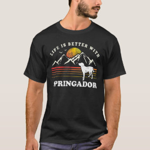 Life Better Springador Vintage Dog Mum Dad T-Shirt