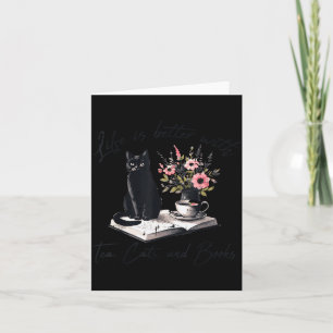 Life Better With 2 Cats Books Kitten Kitty Women G Card
