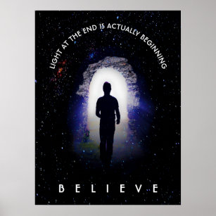 Life Beyond Death With Light At The End Of Tunnel Poster