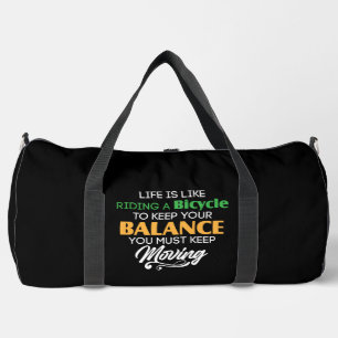 Life Bicycle Keep Balance Moving Duffle Bag