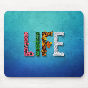Life Blue Sky Water Fruit Food Snow Sea Laptop Mouse Mat
