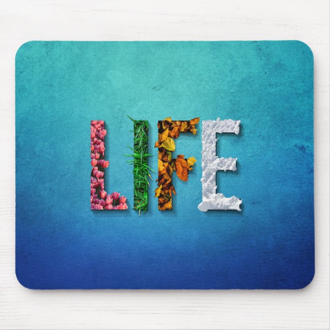 Life Blue Sky Water Fruit Food Snow Sea Laptop Mouse Mat (Front)