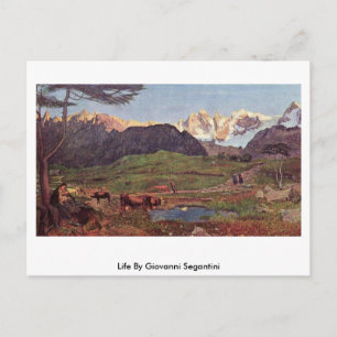 Life By Giovanni Segantini Postcard