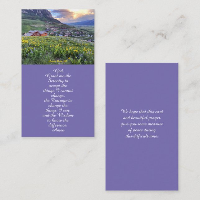 Life Celebration Floral Funeral Card (Front/Back)